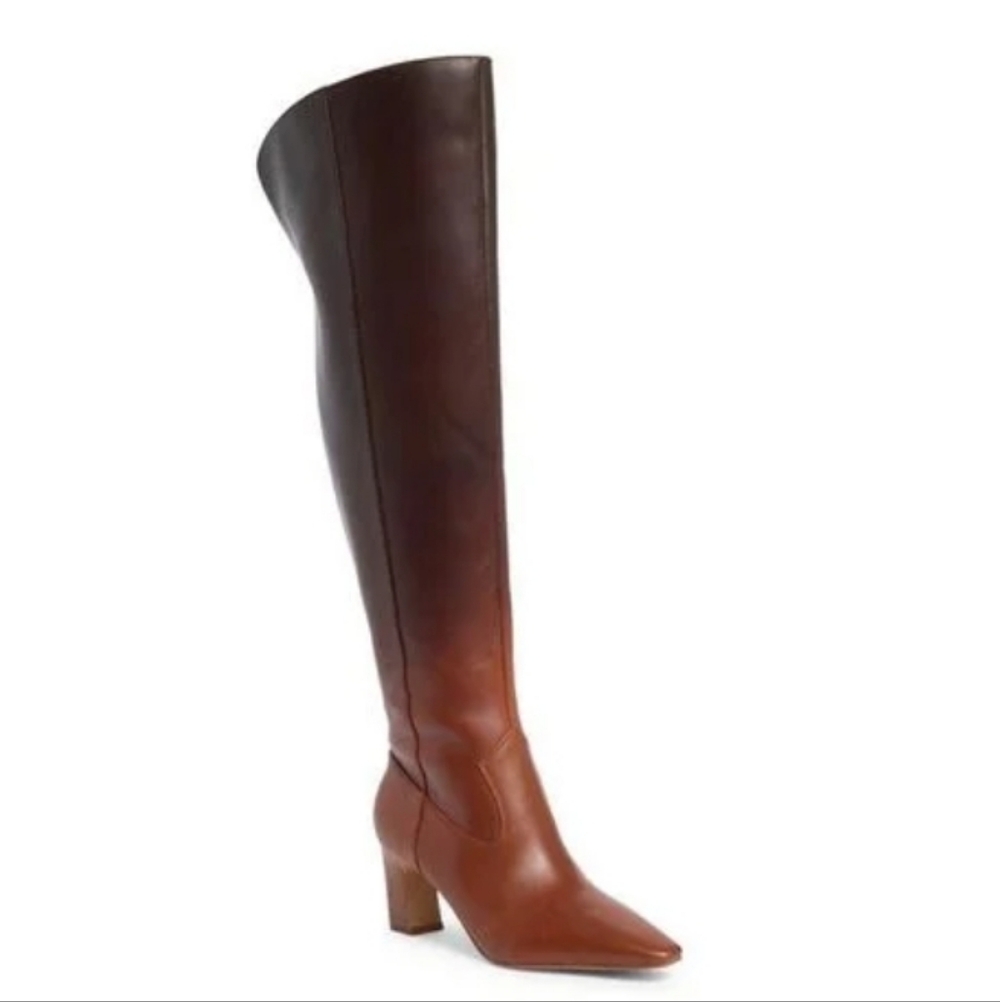 Vince Camuto Shalie Ombre Over The Knee Boots In Chocolate Leather #83